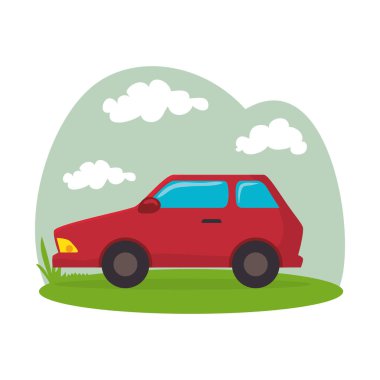 araba araç izole simgesi