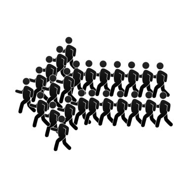 Bir grup insan bir ok şekillendirme