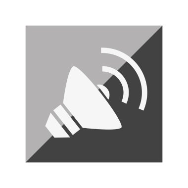 Hoparlör ses izole simgesi