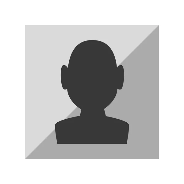 Icône bouton silhouette utilisateur — Image vectorielle
