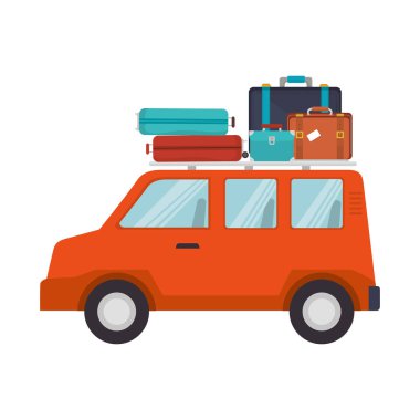 araç seyahat izole simgesi