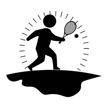 tenis sporu oyuncusu simgesi