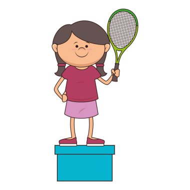 çocuk tenis sporu oyuncusu simgesi