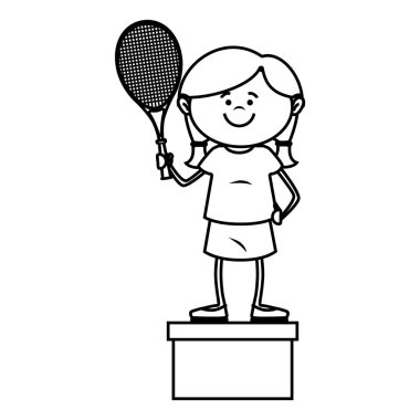 çocuk tenis sporu oyuncusu simgesi