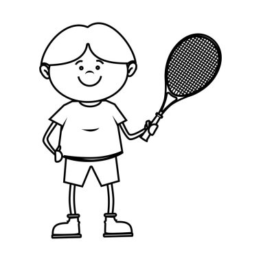 çocuk tenis sporu oyuncusu simgesi