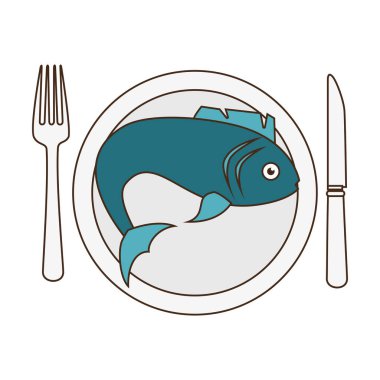 balık deniz ürünleri menü simgesi