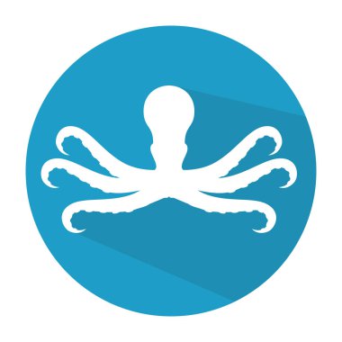 ahtapot hayvan izole simgesi