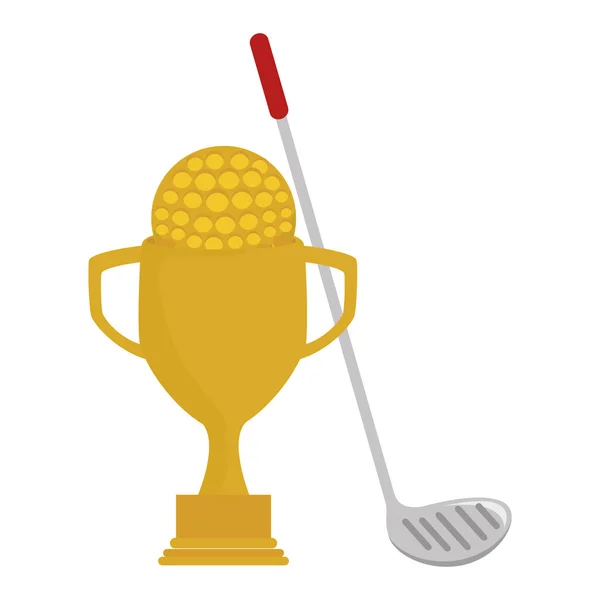 Golf club sport icon — Stock Vector