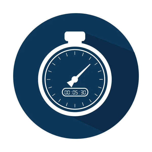 Chronometer watch isolated icon — Stock Vector