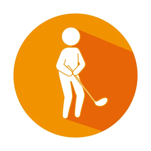 Club de golf deporte icono — Vector de stock