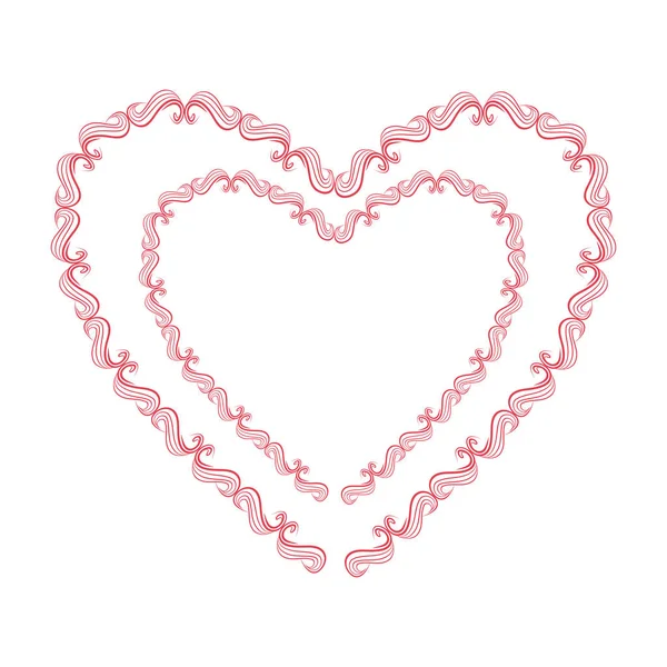 Coração amor cartão decoração —  Vetores de Stock