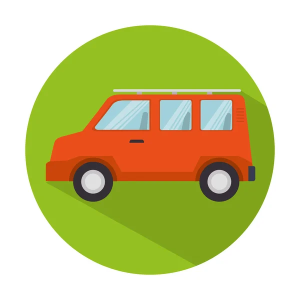 Vehicle travel isolated icon — Stock Vector