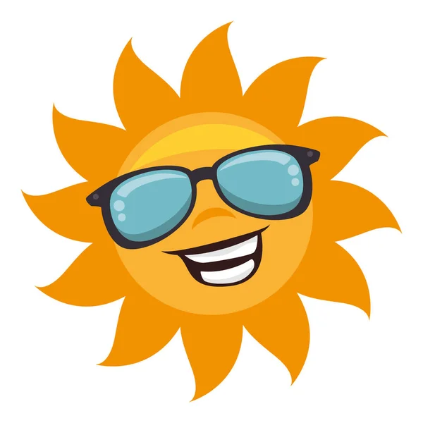 Sole con carattere di occhiali da sole — Vettoriale Stock