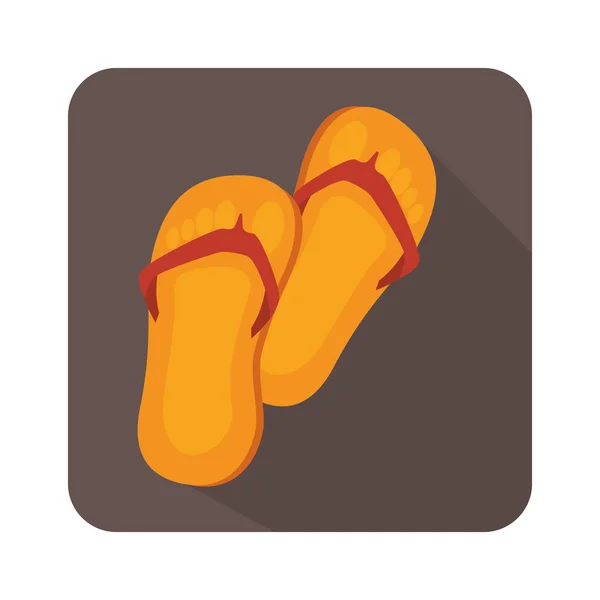 Flip flops geïsoleerde pictogram — Stockvector