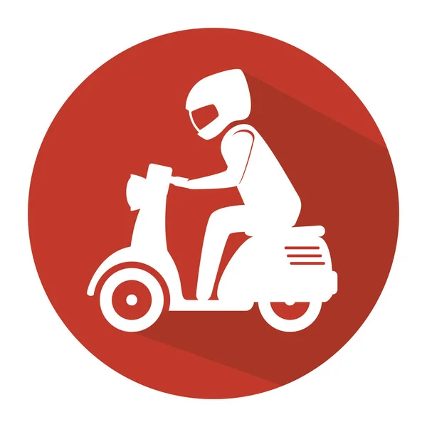 Ícone de serviço de motocicleta entrega — Vetor de Stock