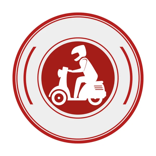 Entrega icono de servicio de motocicleta — Vector de stock