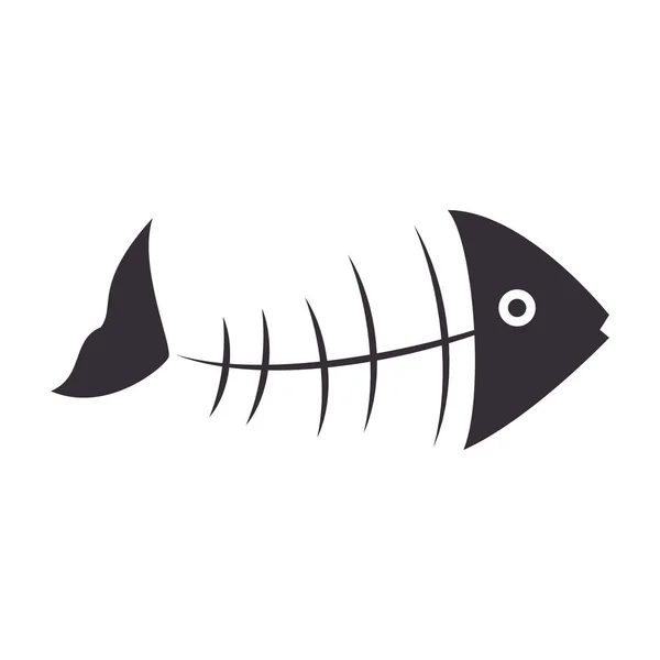 Fisch Meeresfrüchte Menü Symbol — Stockvektor