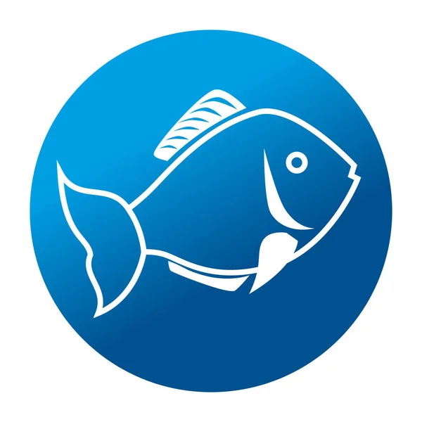 Balık deniz ürünleri menü simgesi — Stok Vektör