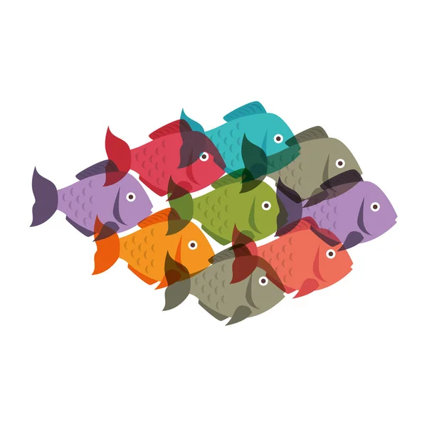 Pesce icona del menu di pesce — Vettoriale Stock