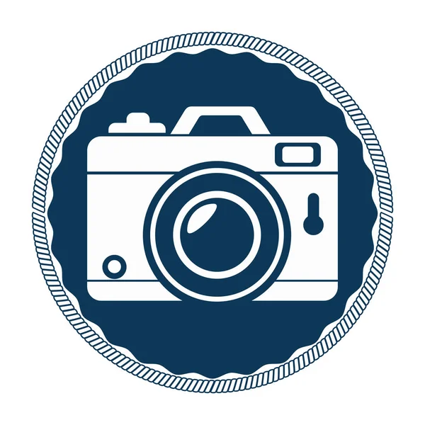 Cámara fotográfica aislado icono — Vector de stock