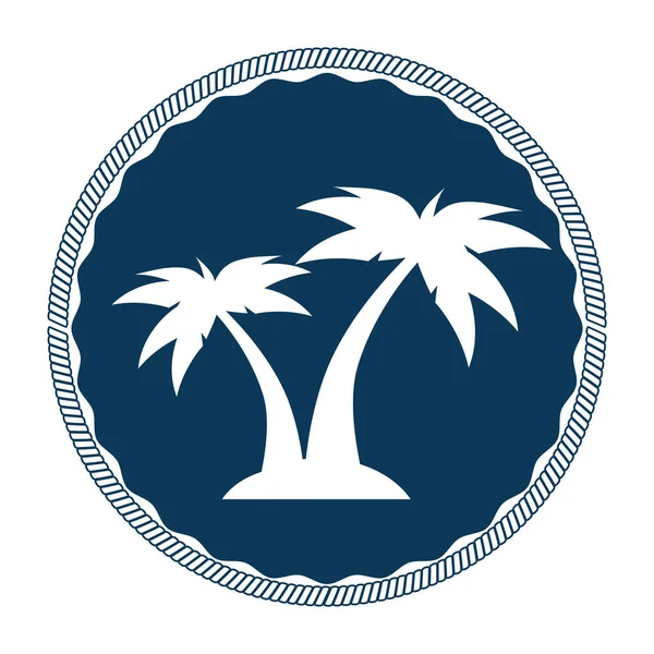 Sommerstrand mit Palmen — Stockvektor