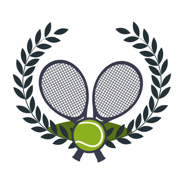 Tennis sport rackets embleem — Stockvector