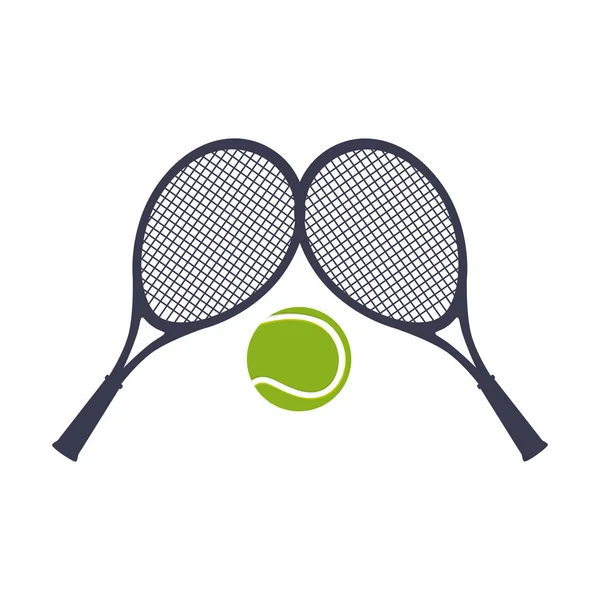 Tennis sport rackets embleem — Stockvector