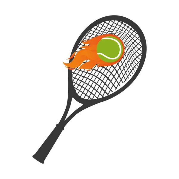 Tennis sport rackets emblem — Stock Vector