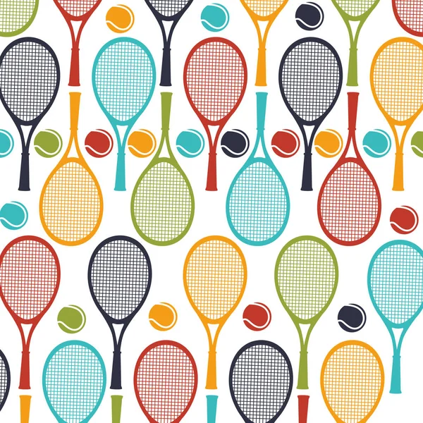 Raquettes sport tennis emblème — Image vectorielle