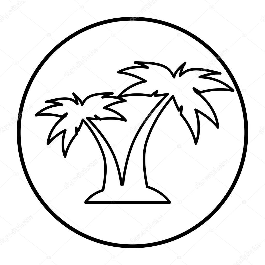 summer beach with palms