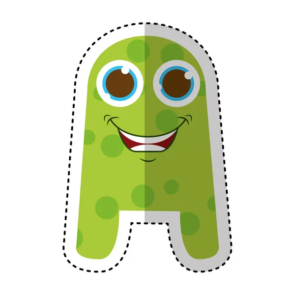 Monster comic character icon — Stock Vector