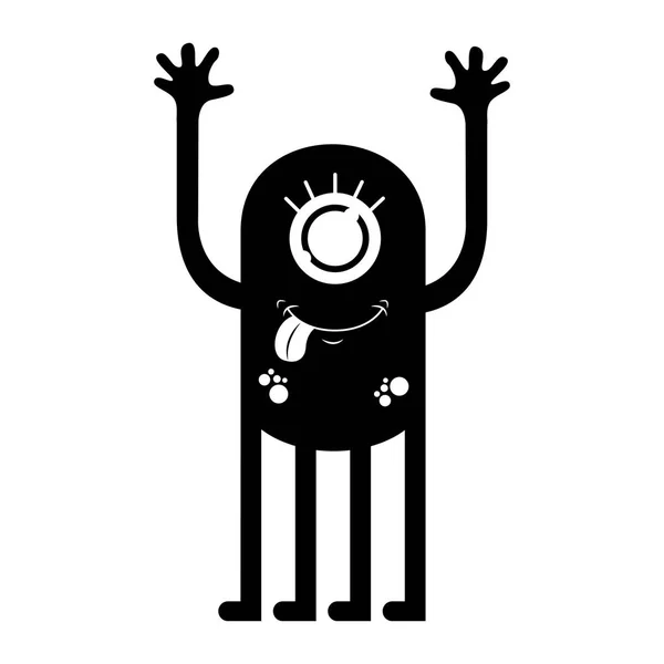Monster Comic karakter icoon — Stockvector