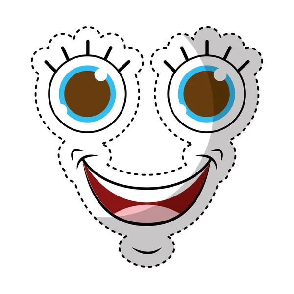 Monster Gesicht Emoticon-Symbol — Stockvektor