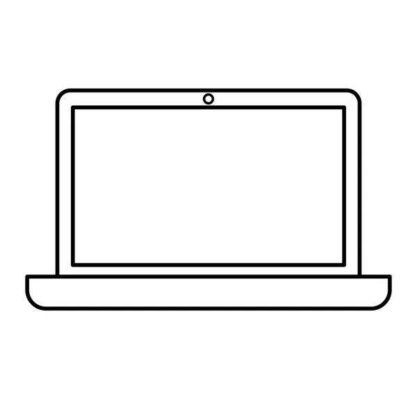 Laptop computer isolated icon — Stock Vector