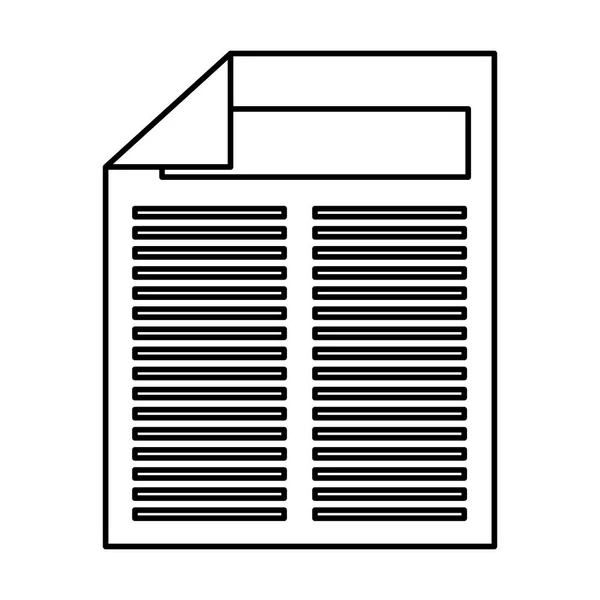 Documento en papel archivo aislado icono — Archivo Imágenes Vectoriales