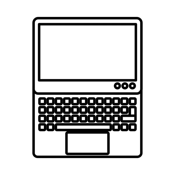 Laptop computer isolated icon — Stock Vector