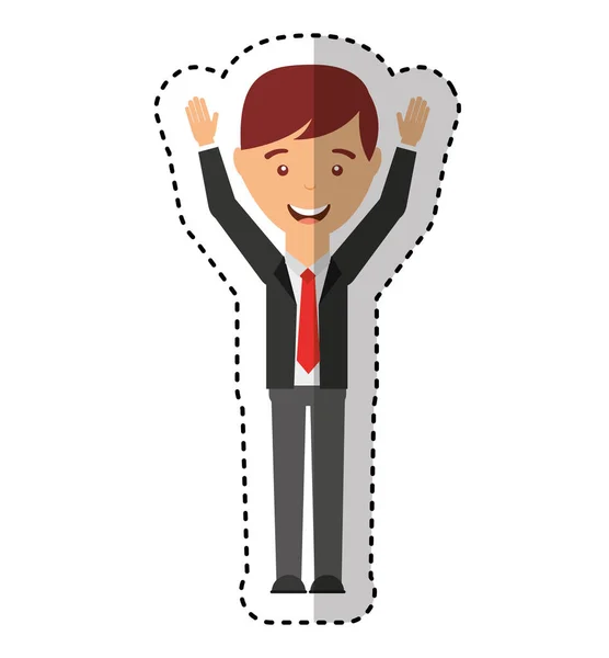 Hombre de negocios avatar carácter icono — Vector de stock