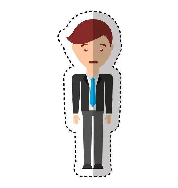 Affärsman avatar karaktär ikon — Stock vektor
