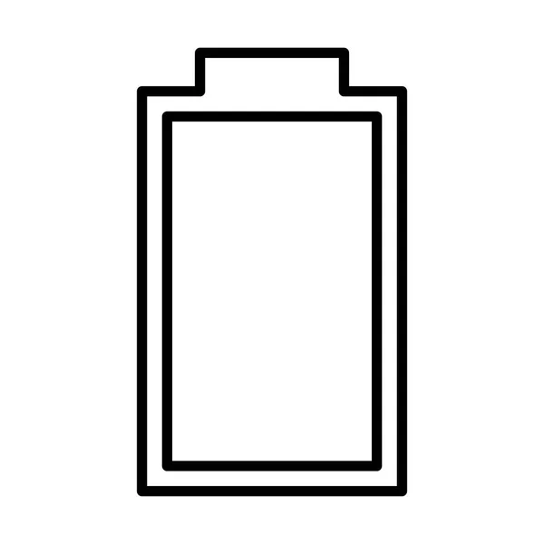 Symbole de batterie icône isolée — Image vectorielle