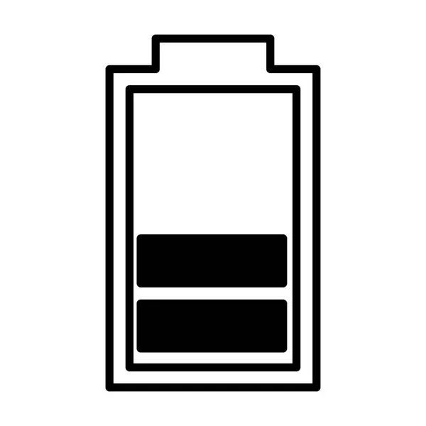 Symbole de batterie icône isolée — Image vectorielle