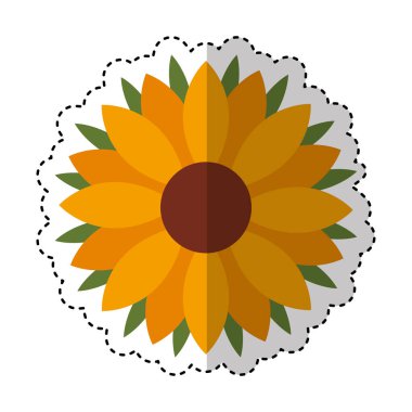 Sevimli çiçek bahçesi izole simgesi