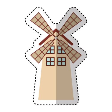 yel değirmeni çiftliği izole simgesi