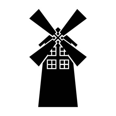 yel değirmeni çiftliği izole simgesi