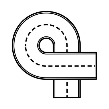 yol sokak izole simgesi