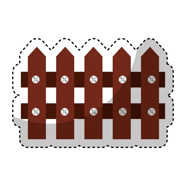 Staket gård isolerade ikonen — Stock vektor