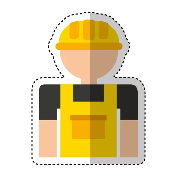 Tuinman silhouet avatar icon — Stockvector