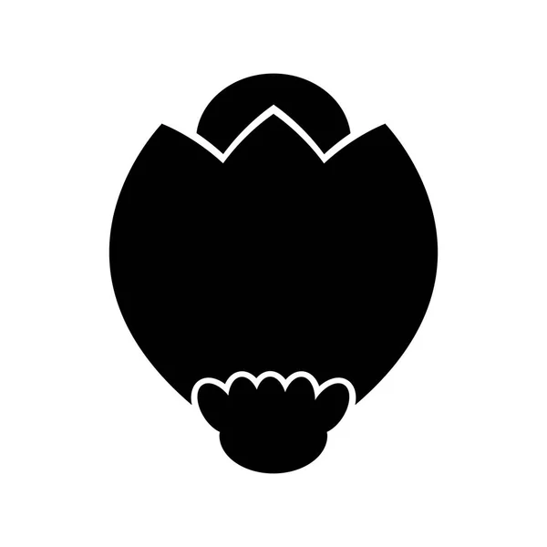 Lindo jardín de flores aislado icono — Vector de stock