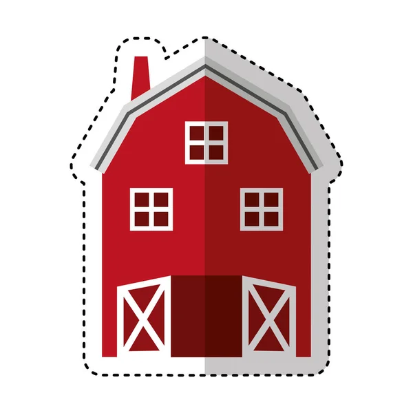 Farm stable isolated icon — Stock Vector