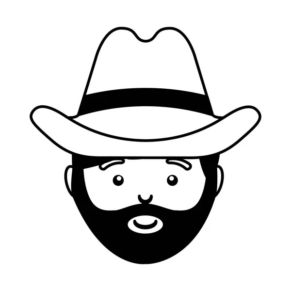 Agriculteur avatar personnage icône — Image vectorielle