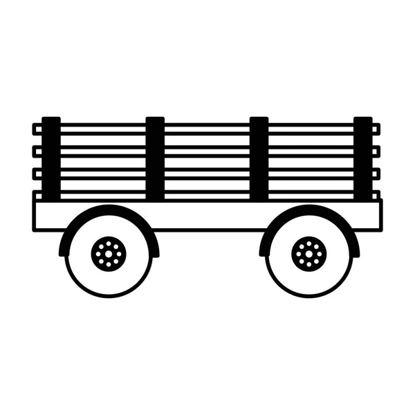 Farm carriage isolated icon — Stock Vector